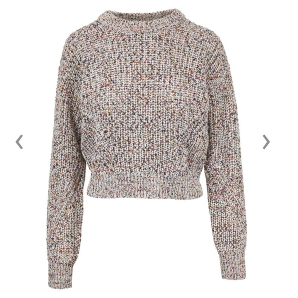 VERONICA BEARD Ryce Rainbow Speckled Knit Crewneck Sweater Size Large